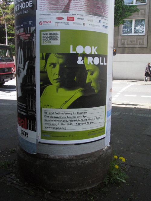 Foto der Veranstaltung in Bonn: Plakat für Veranstaltung auf Strasse